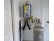 Modern efficient water heater in the garage or utility room at 8683 Bella Jewel Ave, Las Vegas, NV 89178