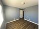 Bedroom features laminated wood floor at 10047 Fine Fern St, Las Vegas, NV 89183