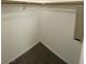 A small walk-in closet featuring carpeted floor and clothes rack at 10047 Fine Fern St, Las Vegas, NV 89183