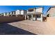 A view of the backyard area showing a blank canvas ready for landscaping and outdoor entertaining with a covered patio at 3921 Painted Lady Ave, Las Vegas, NV 89141