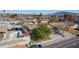 Aerial view of the home featuring a sparkling backyard pool and well-maintained landscaping at 4258 E Twain Ave, Las Vegas, NV 89121