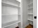 Large walk-in pantry with multiple shelves for ample storage at 4804 El Tesoro Ave, Las Vegas, NV 89121