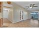 Bright open space with tile flooring, French doors and sliding glass doors at 602 Paloma Dr, Boulder City, NV 89005