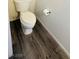 Close-up of a standard toilet shows a modern design and a clean bathroom space at 7985 Flower Seeds St, Las Vegas, NV 89139