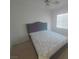 Bedroom featuring bed, carpet, window with blind and neutral paint at 8957 Rufina St, Las Vegas, NV 89148