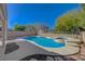 Backyard pool and spa featuring a tranquil and serene backyard for outdoor enjoyment at 1163 Tumbling River Ave, Henderson, NV 89052