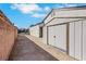 Long backyard features storage shed and alley access at 1905 Joella St, Las Vegas, NV 89108