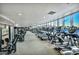 Modern fitness center featuring treadmills, elliptical machines, and panoramic outdoor views at 200 W Sahara Ave # 1711, Las Vegas, NV 89102