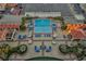 Aerial view of a sparkling swimming pool with lounge chairs and manicured landscaping, inviting outdoor relaxation at 200 W Sahara Ave # 1711, Las Vegas, NV 89102