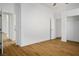 This bedroom features light colored walls, hardwood flooring and a closet at 2265 Lauren Dr, Las Vegas, NV 89134