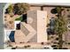 Bird's eye view of a property with a well-maintained roof, landscaping, and potential outdoor living spaces at 2921 Hayden Creek Ter, Henderson, NV 89052