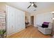 Cozy bedroom with built-in wardrobe and hardwood floors at 2921 Hayden Creek Ter, Henderson, NV 89052