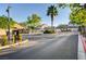 Gated community entrance featuring brick pillars and secure access, ensuring privacy at 420 Blush Creek Pl, Las Vegas, NV 89144