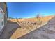 A low-maintenance backyard featuring rock landscaping and a privacy wall at 510 Copper Falcon Ave, Henderson, NV 89011