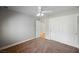 Cozy bedroom with neutral carpet, closet, and a ceiling fan at 9725 La Cienega St, Las Vegas, NV 89183