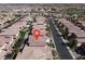 Residential area aerial shot highlighting proximity to neighborhood amenities with identified property at 12054 Portamento Ct, Las Vegas, NV 89138