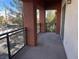 A spacious balcony with metal guardrails and a beautiful view at 27 E Agate Ave # 303, Las Vegas, NV 89123