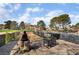 Zen patio featuring comfortable bench seating with serene views, creating an inviting outdoor living space at 2967 Pinehurst Dr, Las Vegas, NV 89109