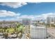 Expansive city view featuring lush golf courses, iconic hotels, and the dazzling Las Vegas skyline at 322 Karen Ave # 2501, Las Vegas, NV 89109