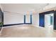 Bright living room boasts recessed lighting, neutral tile floors, and a pop of color on the walls at 322 Karen Ave # 2501, Las Vegas, NV 89109