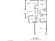 Detailed floor plan showcasing the layout of the home with dimensions for each room, including bedrooms, kitchen, and living areas at 3334 Flying Colt Ct, North Las Vegas, NV 89032