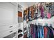 Organized closet with shelves, drawers, and hanging space for clothes and accessories at 511 Via Ripagrande Ave, Henderson, NV 89011