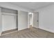 Cozy carpeted bedroom featuring a closet and white walls for a peaceful retreat at 528 Sheffield Dr, Henderson, NV 89014