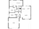 Detailed floor plan showcasing the layout of the home's bedrooms, living spaces, and garage at 7176 Southpark Ct, Las Vegas, NV 89147