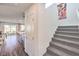 Hallway with staircase and view of kitchen at 804 Ruby Sedona Ave # Lot 152, North Las Vegas, NV 89081