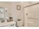 Bright bathroom featuring a shower over bath and sink with vanity at 8125 Skye Vineyard Dr, Las Vegas, NV 89166