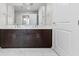 Modern bathroom featuring a double vanity, stylish fixtures, and marble floors at 8255 Las Vegas Blvd # 610, Las Vegas, NV 89123