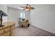 Bedroom space featuring natural light, neutral walls, and carpet flooring at 10699 Sariah Skye Ave, Las Vegas, NV 89166