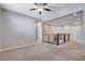 Bright hallway with a modern railing and recessed lighting with views to other rooms at 183 Baru Belin Ave, Las Vegas, NV 89183