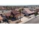 Lovely aerial view features a terracotta roof, desert landscaping, and a large street at 2111 River City Dr, Laughlin, NV 89029