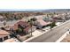 Scenic aerial shot of a neighborhood featuring a terracotta roof and a large street at 2111 River City Dr, Laughlin, NV 89029