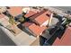 Aerial view of a two-story home featuring a three car garage at 2111 River City Dr, Laughlin, NV 89029