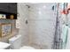 Clean bathroom with a modern shower, updated fixtures, and stylish design at 2111 River City Dr, Laughlin, NV 89029