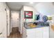 Stylish wet bar with a unique countertop and ample storage, great for entertaining at 2111 River City Dr, Laughlin, NV 89029