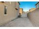 Backyard with a gravel surface and concrete block wall at 2657 Fawn Beige Ct, North Las Vegas, NV 89086