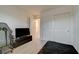 Bedroom with a large closet and a television at 2657 Fawn Beige Ct, North Las Vegas, NV 89086