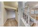 Cozy interior staircase with carpeted treads leading to an open space at 3204 Romanesque Art Ave, Henderson, NV 89044