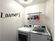 A laundry room features a modern washer and dryer at 3751 Morning Canyon St, Las Vegas, NV 89147