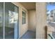 View of the patio showing the natural light and the sliding glass door to the interior at 5155 W Tropicana Ave # 1052, Las Vegas, NV 89103