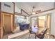 Open floor plan shows dining area with vaulted ceilings and adjacent kitchen at 536 Greenbriar Pl, Boulder City, NV 89005