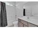 Clean bathroom showcasing a bathtub with shower, neutral vanity, and modern fixtures at 6832 Upland Heights Ave, Las Vegas, NV 89142