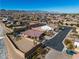 Aerial view of the property highlighting the backyard pool, outdoor living space, and community location in a residential area at 9091 Becket Ranch Ct, Las Vegas, NV 89113