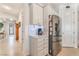 Bright kitchen area with stainless steel appliances, ample cabinet space, and convenient pantry at 10438 Skye Arroyo Ave, Las Vegas, NV 89166