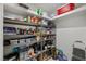 Organized walk-in pantry with ample shelving for food storage and small appliances at 1601 W Calvada Blvd, Pahrump, NV 89048