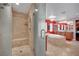Spa-like bathroom features a soaking tub, double vanities and a walk-in shower at 2212 Barton Mill Ct, North Las Vegas, NV 89084