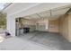 Spacious garage with built-in cabinets, providing ample storage space and organization at 2405 Esteem Ridge Dr, Henderson, NV 89052